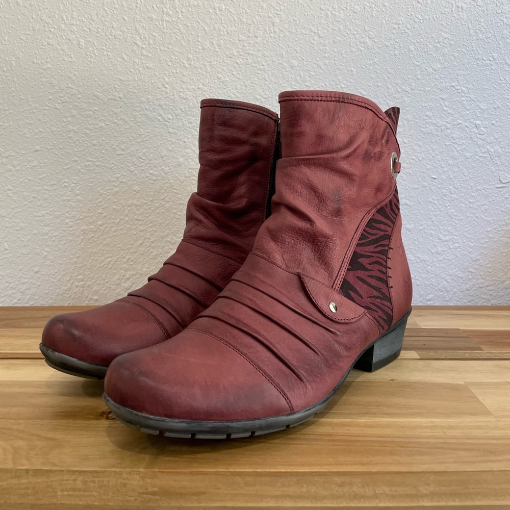 Maciejka Red Leather boots Made in Poland